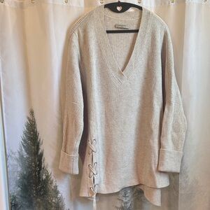 Allsaints V-Neck Sweater with Side Lace Detail size M/L
